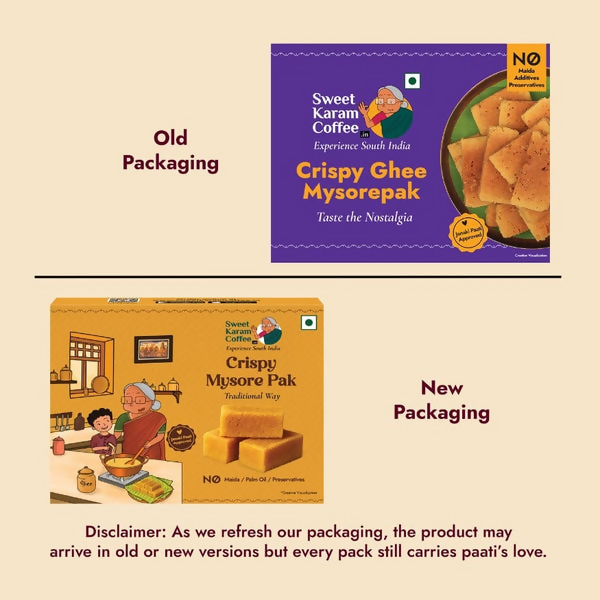 Sweet Karam Coffee Crispy Ghee Mysorepak | Grocsy