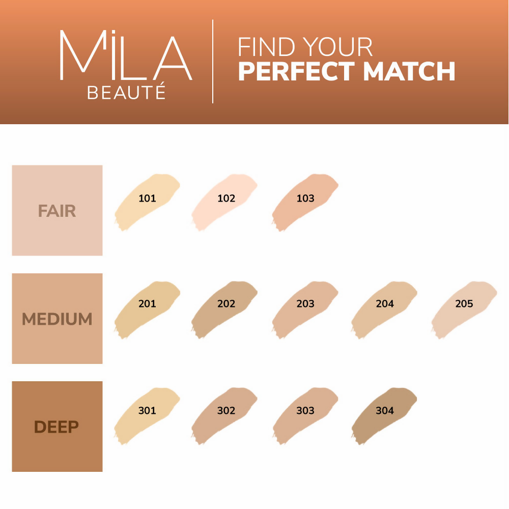 Mila Beaute Longwear Weightless Matte Finish Foundation with SPF 15 - Classic Ivory | Grocsy