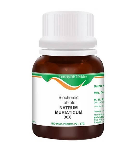 Bio India Homeopathy Natrum Muriaticum Biochemic Tablets | Grocsy