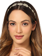 NVR Women's Gold-Polished Traditional Trending Matha Patti | Grocsy