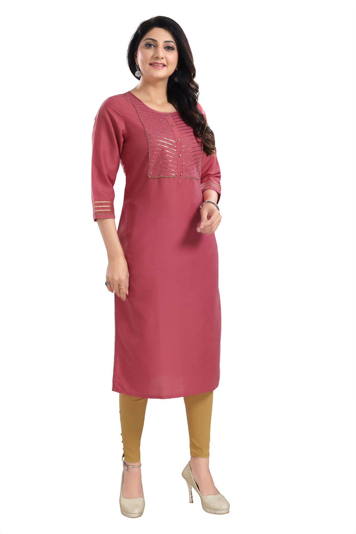 Snehal Creations Gorgeous Art Silk Designer Long Kurti Tunic With Sequines Embroidery | Grocsy