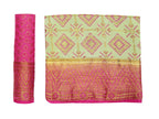 Mimosa Women's Patola Style Art Silk Green Saree | Grocsy