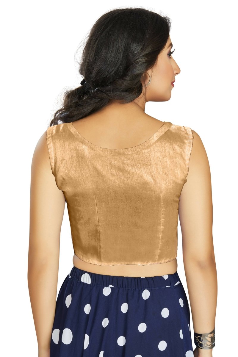 Aastha Fashion Women's Beige Art Silk Designer Traditional Readymade Blouse | Grocsy