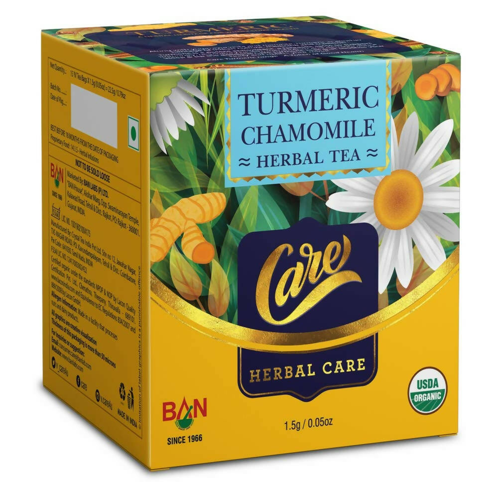 Care Turmeric Chamomile Herbal Tea Bags | Grocsy