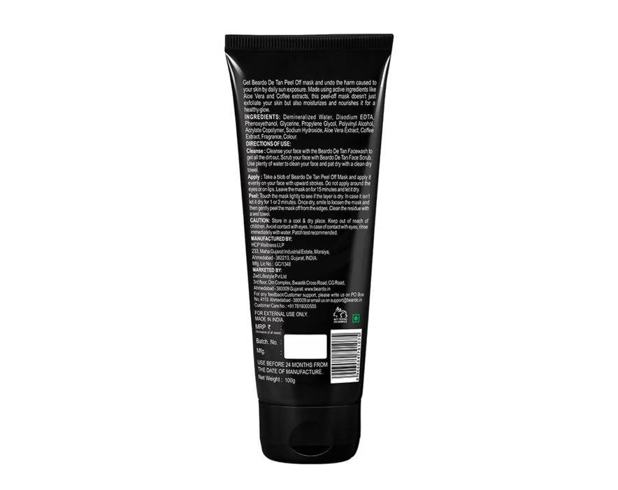 Beardo De-Tan Peel Off Mask | Grocsy