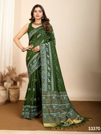 Green Soft Silk Woven Meenakari Designer Saree - Vedanti | Grocsy