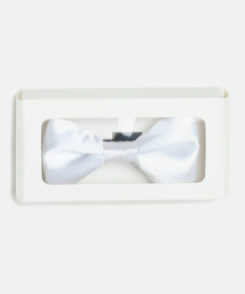 Manet Boys Solid Single Layer Bow - White | Grocsy