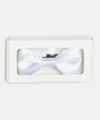 Manet Boys Solid Single Layer Bow - White | Grocsy