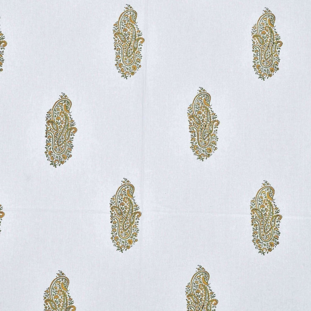 Premium Hand Block Printed Rajasthani Double Bedsheet Bedspread with 2 Pillow Covers | Grocsy