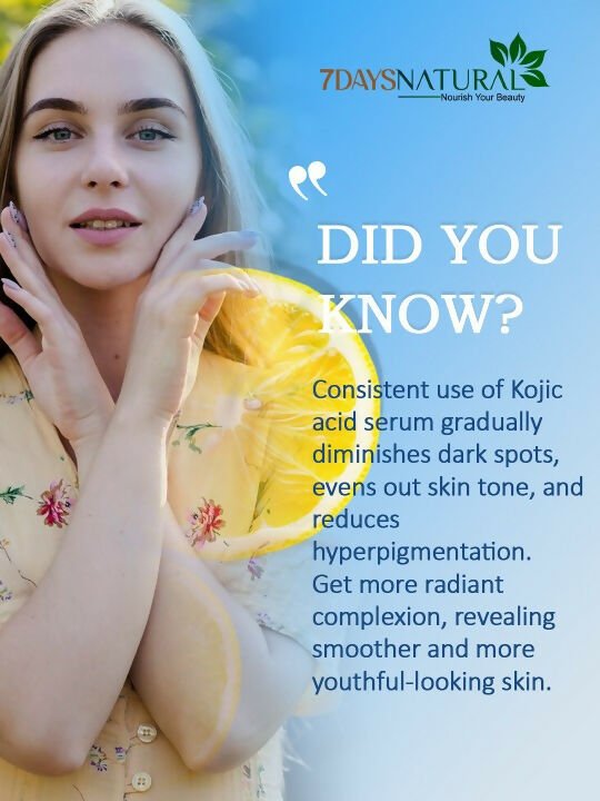 7 Days 2% Kojic Acid Face Serum with Niacinamide for Dark Spots Pigmentation | Grocsy