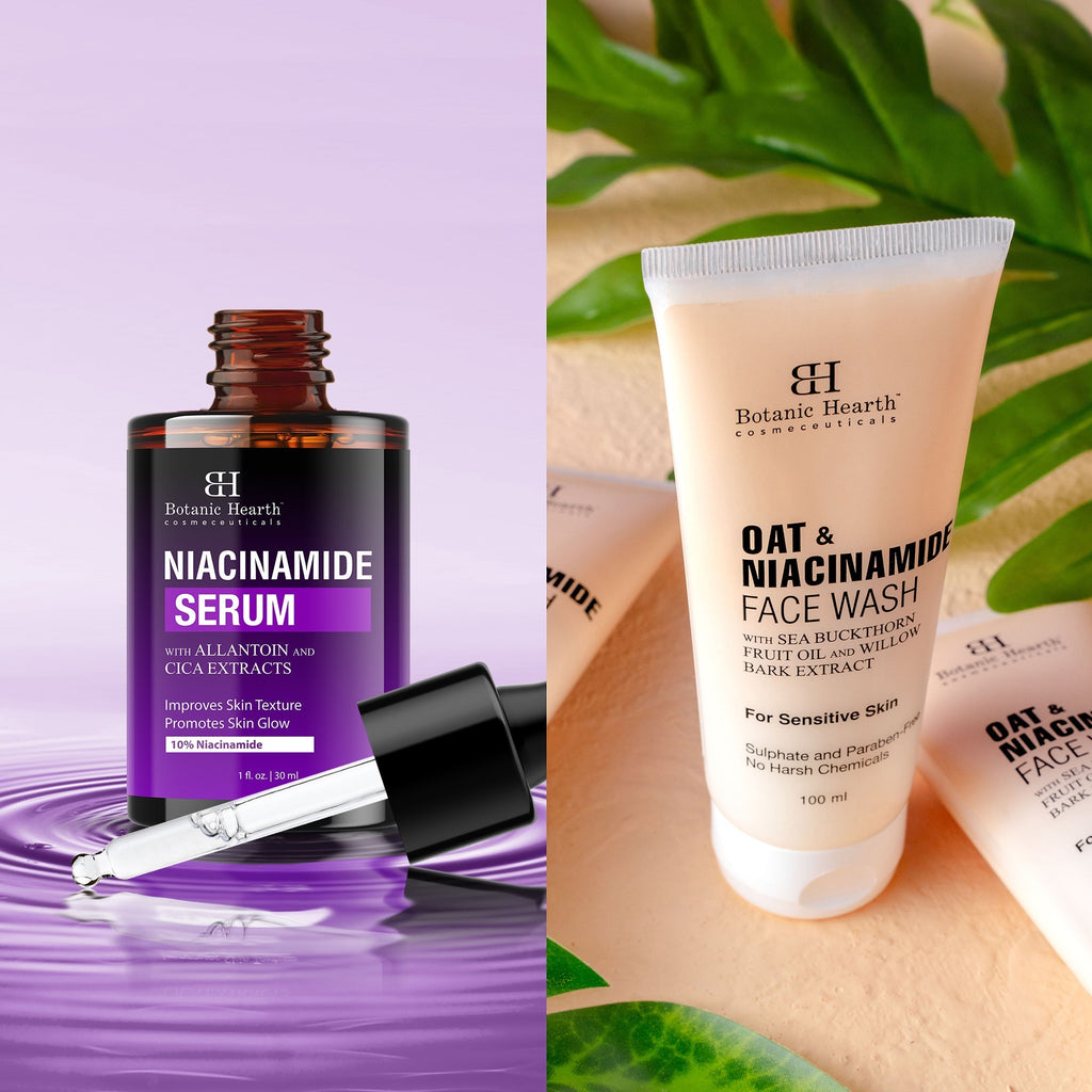 Botanic Hearth Niacinamide Face Serum with Oat & Niacinamide Face wash | Grocsy