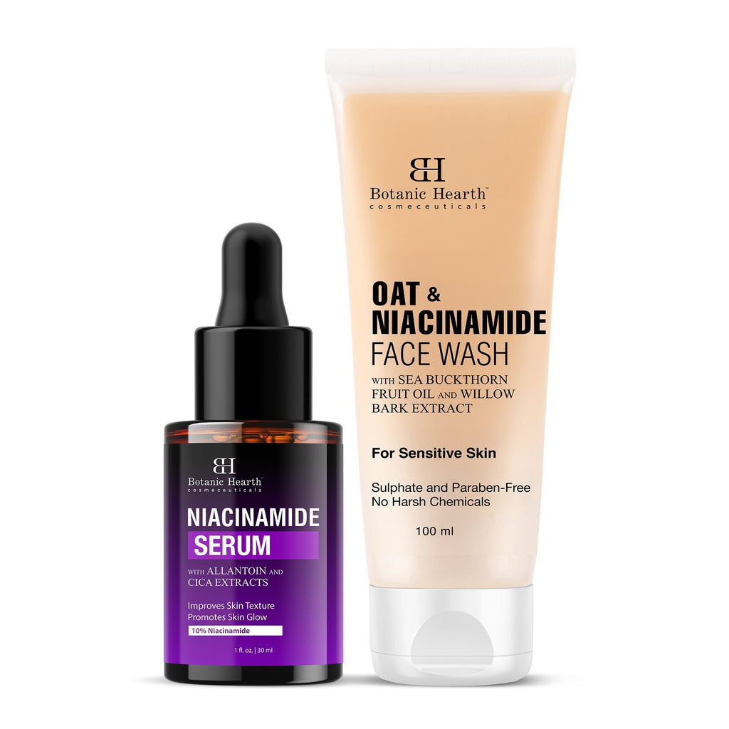 Botanic Hearth Niacinamide Face Serum with Oat & Niacinamide Face wash | Grocsy