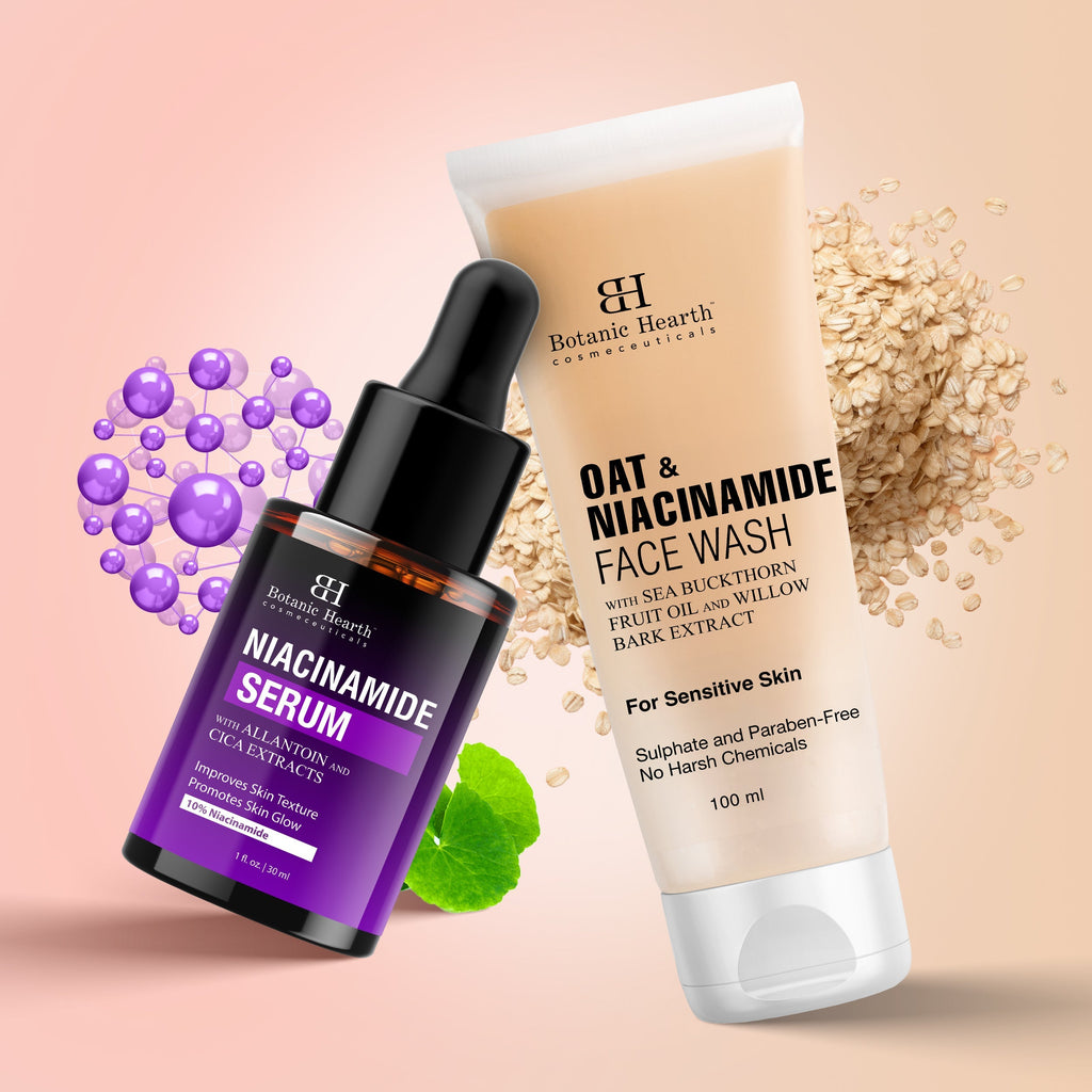Botanic Hearth Niacinamide Face Serum with Oat & Niacinamide Face wash | Grocsy