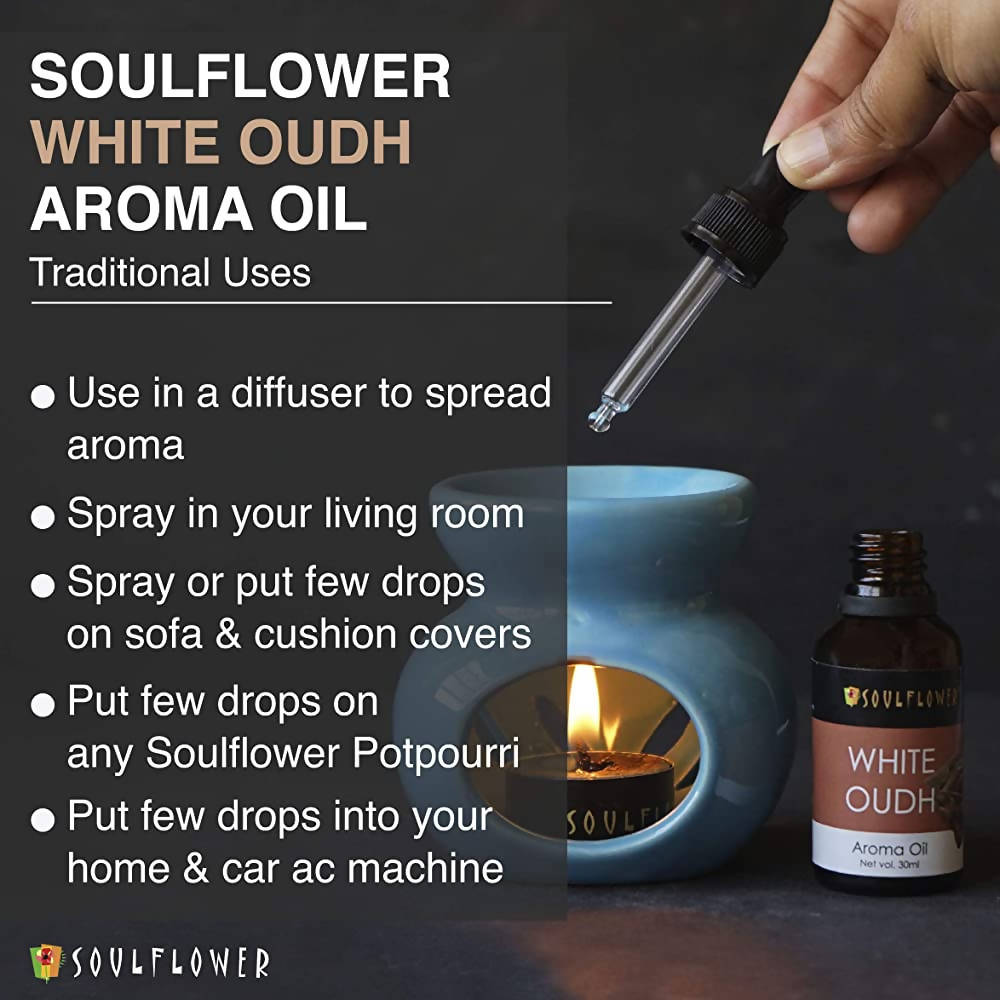 Soulflower White Oudh Aroma Oil | Grocsy