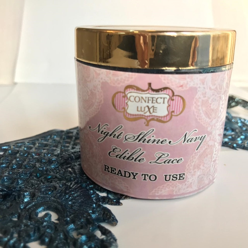 Confect Night Shine Navy | Edible Lace | Grocsy