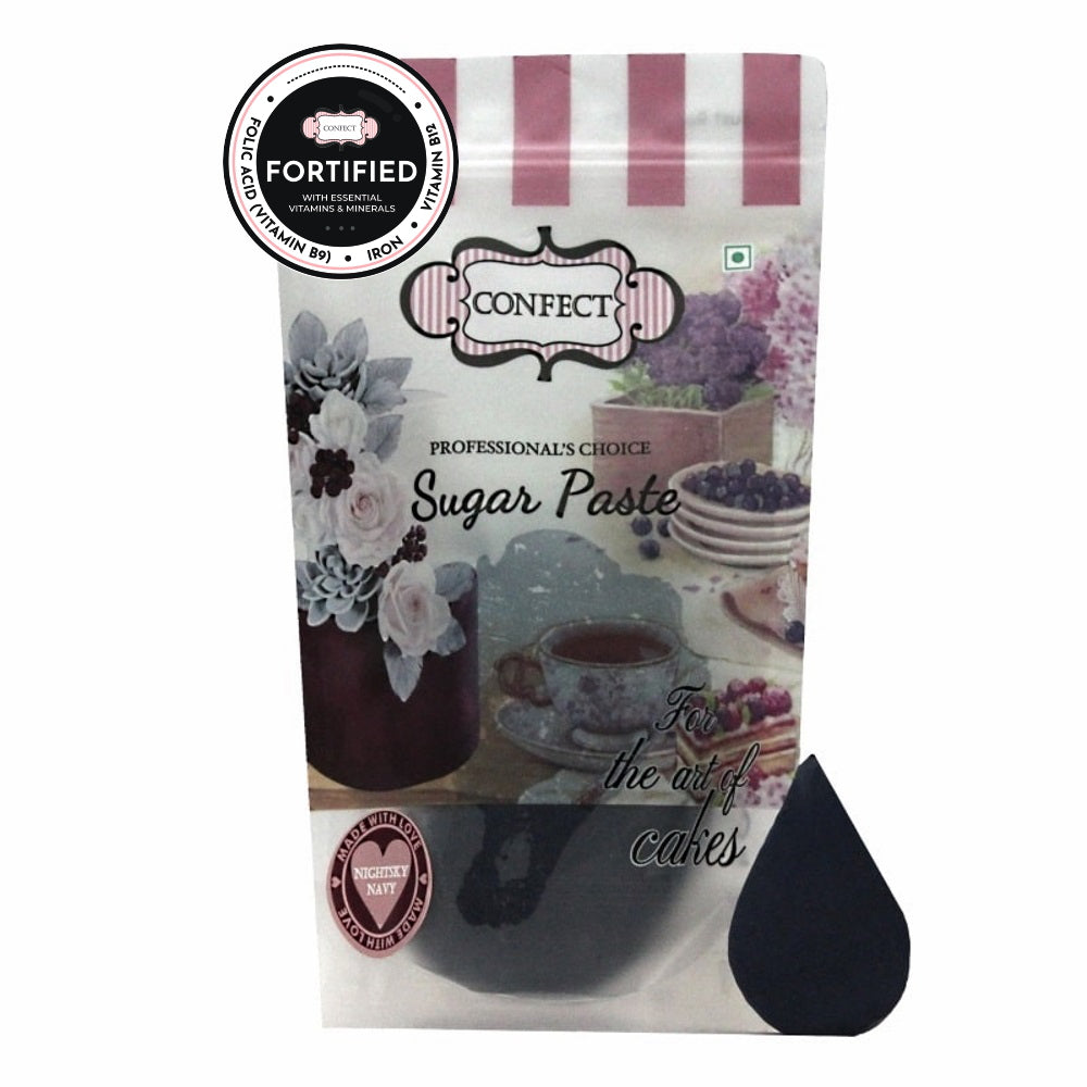 Confect Nightsky Navy Fondant | Edible Nutritional Sugarpaste | Grocsy