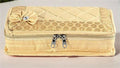 Asmaani Satin 7 Pocket Beige Bow Jewellery Kit | Grocsy