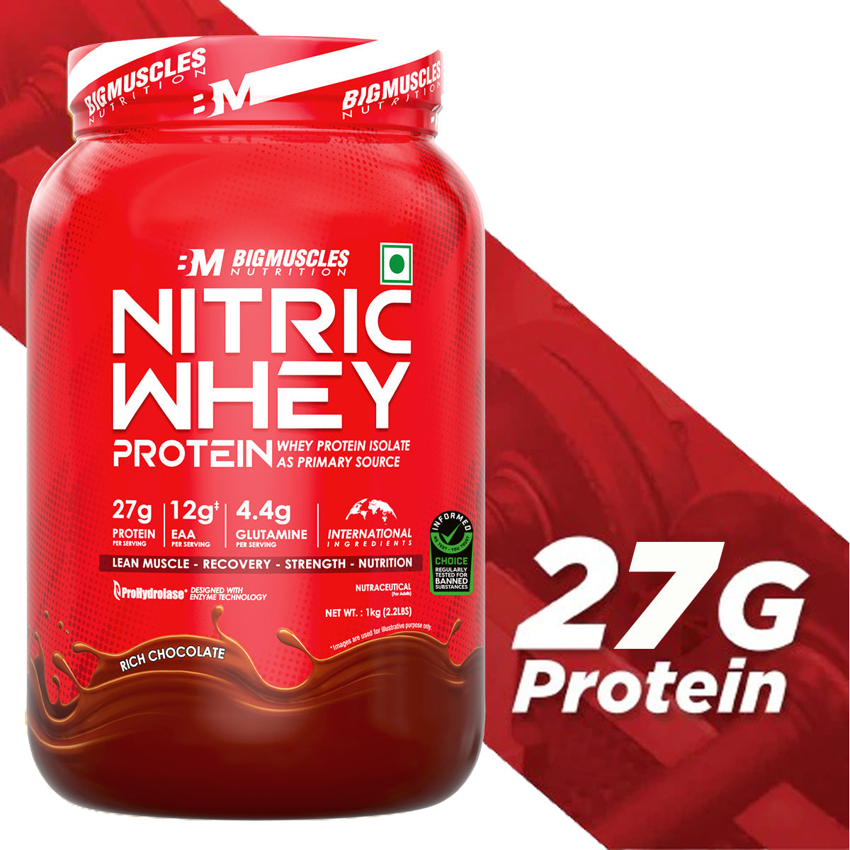 Big Muscles Nutrition Nitric Whey Protein | Grocsy
