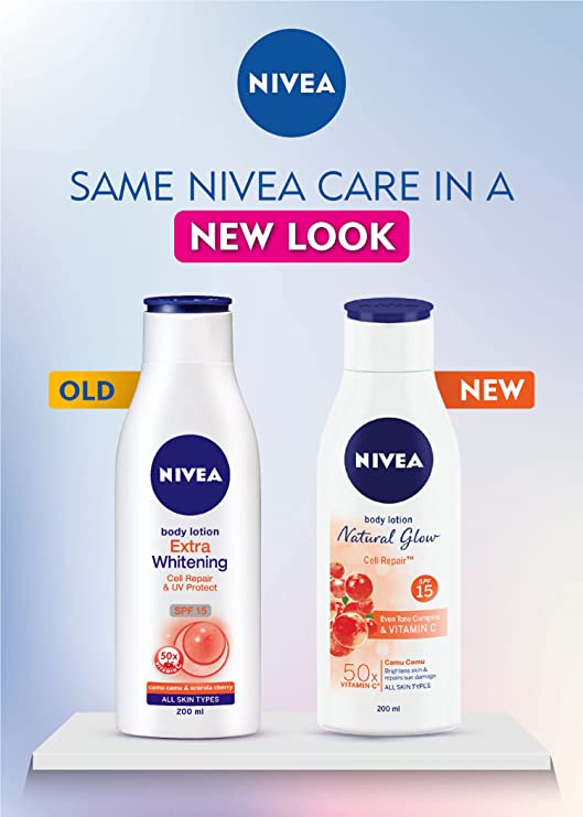 Nivea Body Lotion Natural Glow Cell Repair | Grocsy