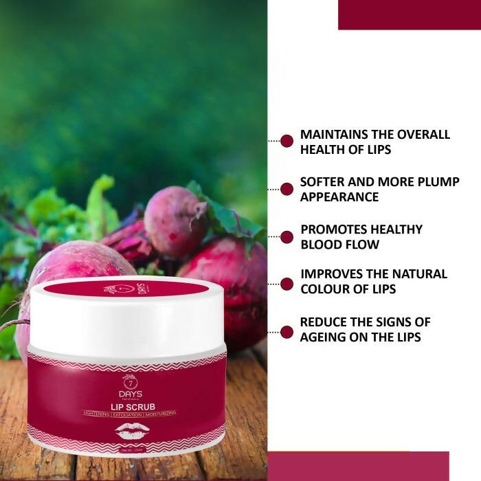 7 Days Organic Beetroot Lightening Balm for Dark, Chapped & Pigmented Lips Scrub | Grocsy