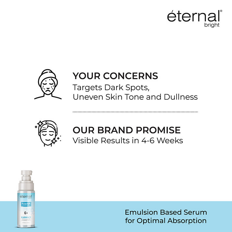 Eternal Bright Glutathione Serum For Skin Brightening & Antioxidant Glow | Grocsy