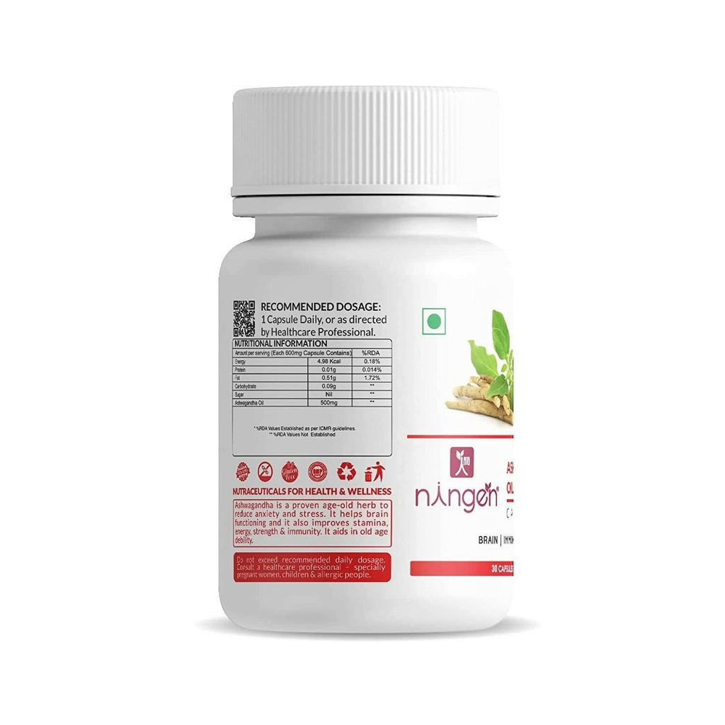Ningen Ashwagandha Oil Capsules | Grocsy