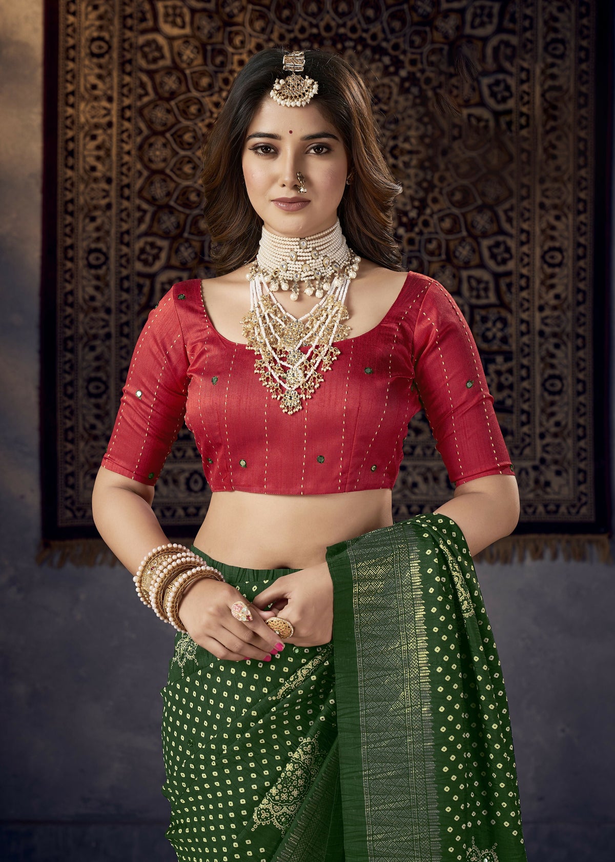Joban Fashion Mustard Dola Silk Foil Print Zari Border Work Saree | Grocsy