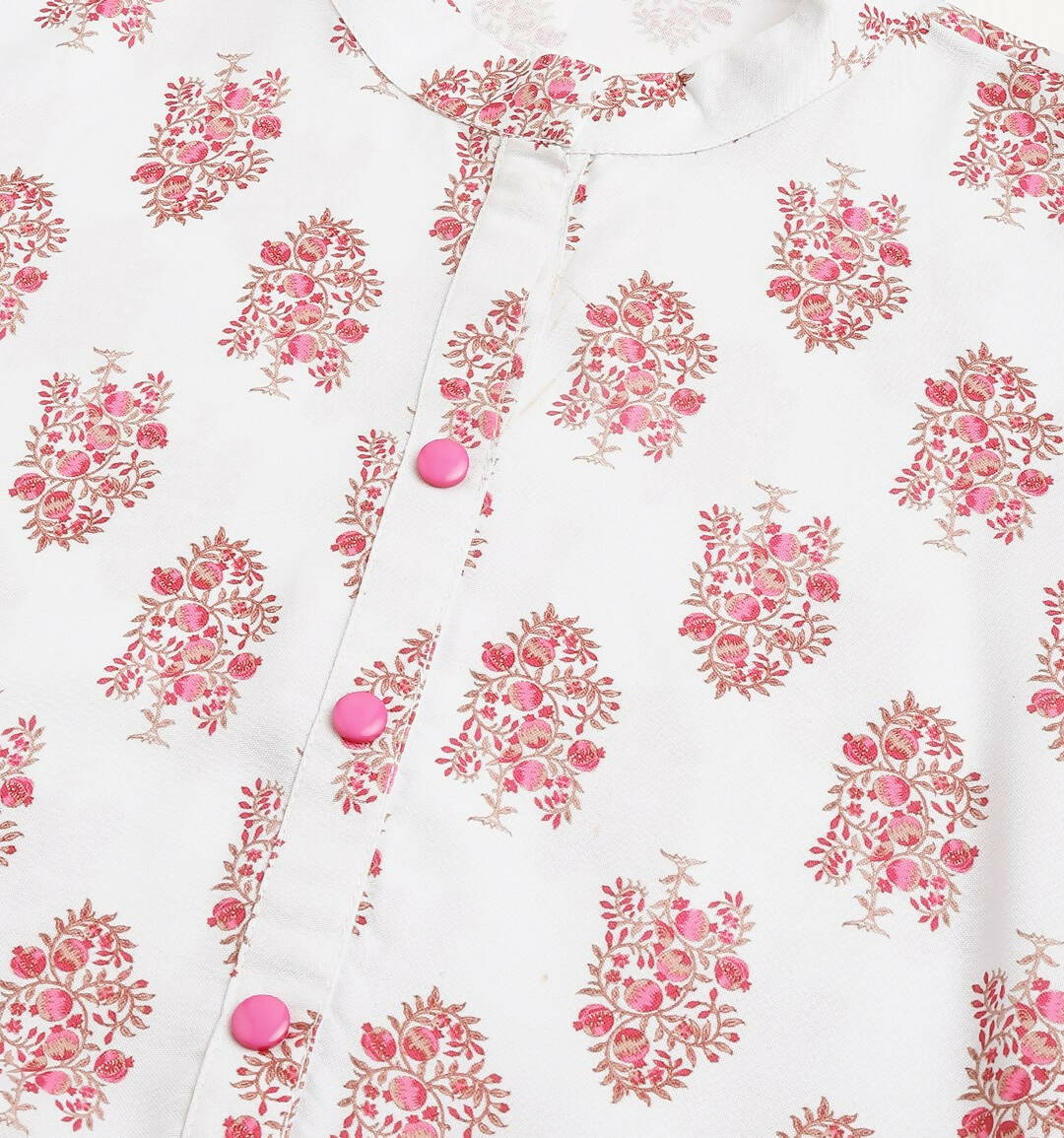 White Poly Rayon Digital Printed A-line Top - Tarini | Grocsy