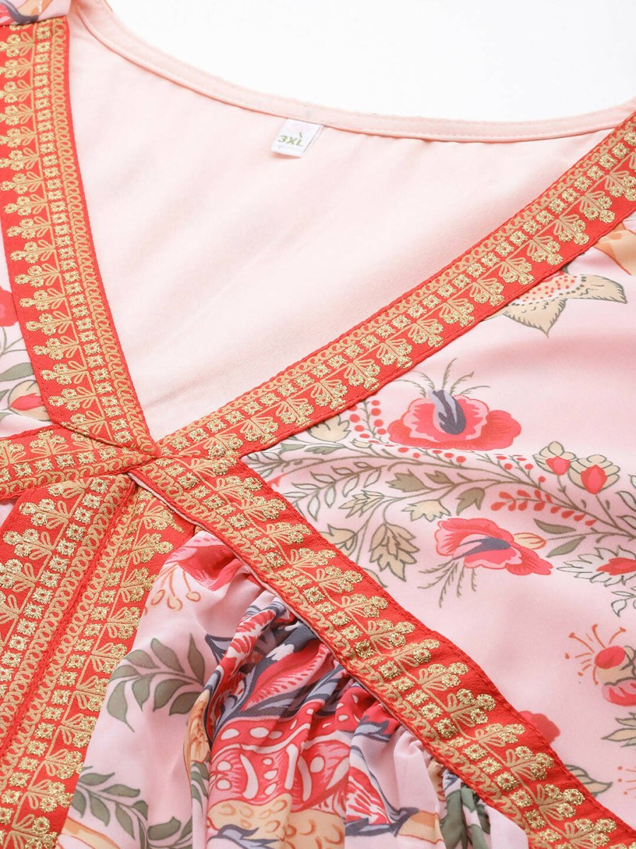 Ahalyaa Women's Traditional wear Kurta Set - Pink | Grocsy