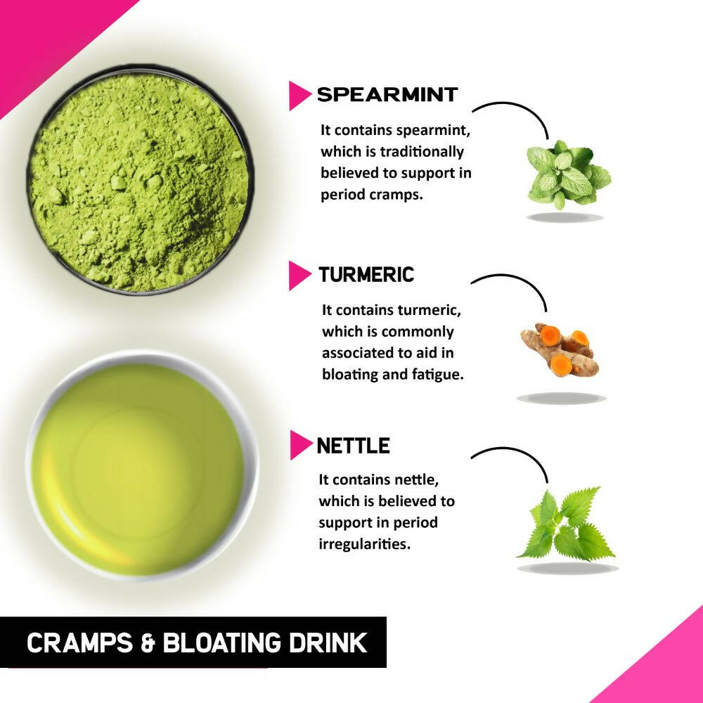 Just Vedic Cramps & Bloating Drink Mix | Grocsy