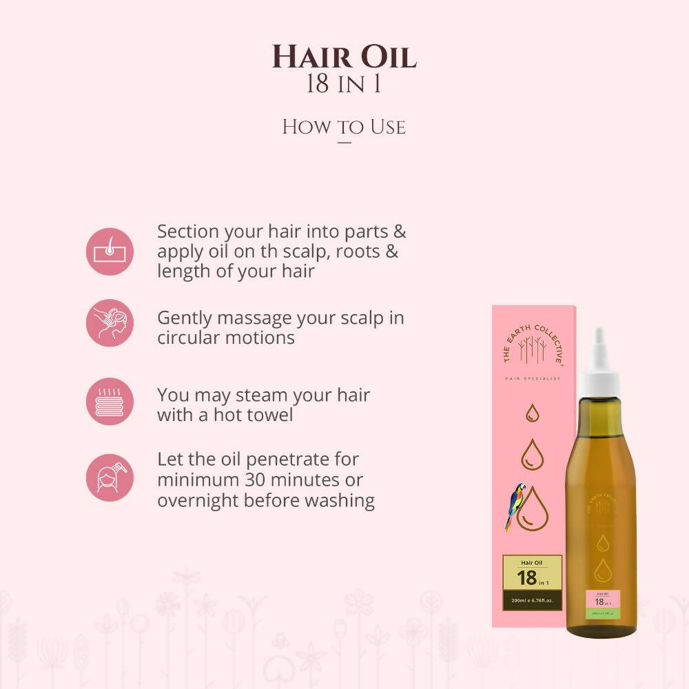The Earth Collective 18 In 1 Hair Oil | Grocsy
