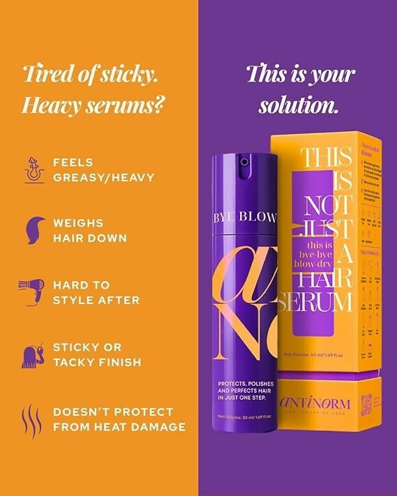 Antinorm Bye Bye Blow Dry Hair Serum | Grocsy