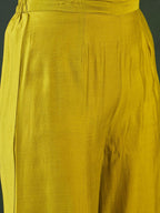 Sangria Embroidered Kurta & Palazzo With Bag Kurta Set | Grocsy