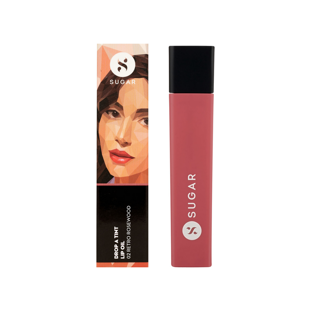 SUGAR Drop A Tint Lip Oil - 02 Retro Rosewood | Grocsy
