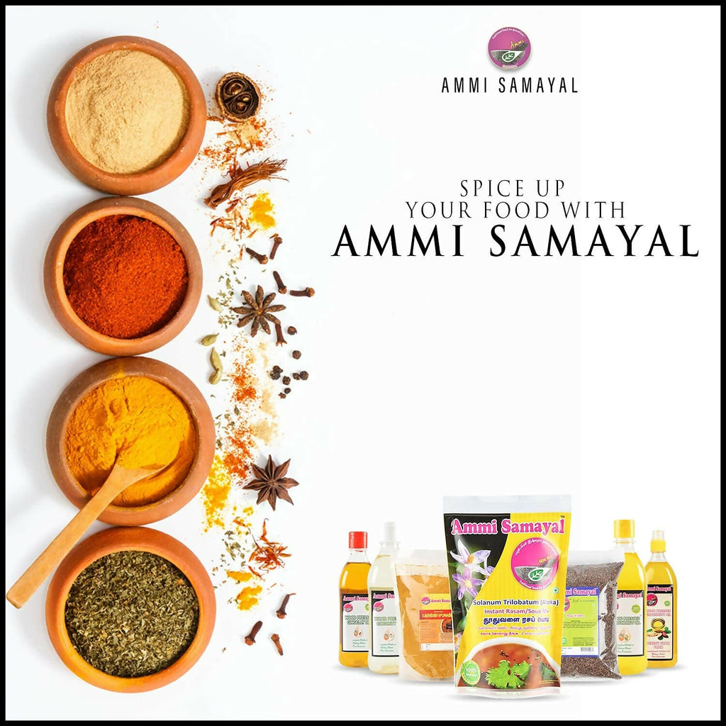 Ammi Samayal Homemade Idli Podi and Cold Pressed Sesame Oil Combo | Grocsy