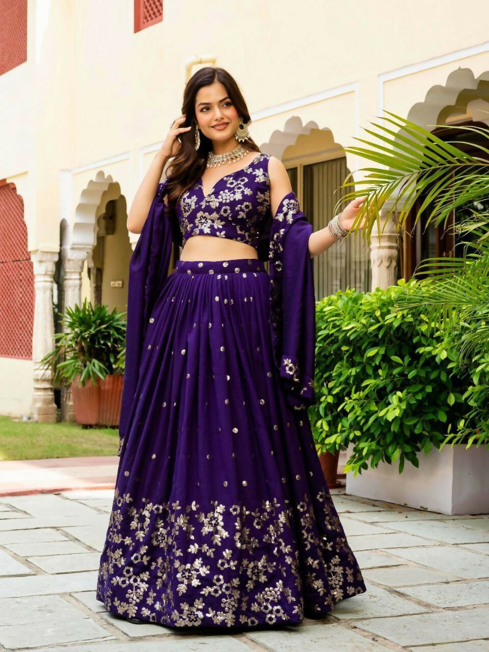 Lehenga Mart Designer Indian Wedding Lehenga Choli-Blue | Grocsy