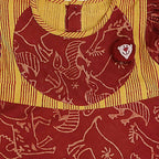 Mhyssa Gathered Sleeves Red Kurta With Full Length Yellow Palazzo Set For Kids | Grocsy