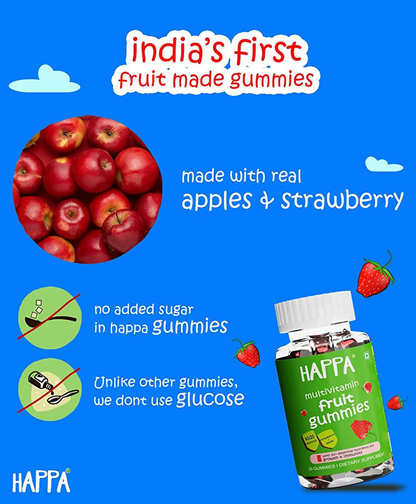Happa Multivitamin Fruit Gummies For Kids | Grocsy