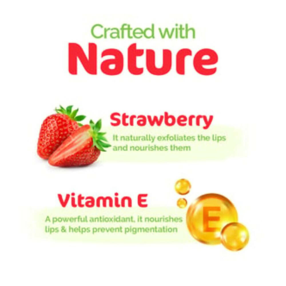 Mamaearth Nourishing Tinted 100% Natural Lip Balm With Vitamin E & Strawberry | Grocsy