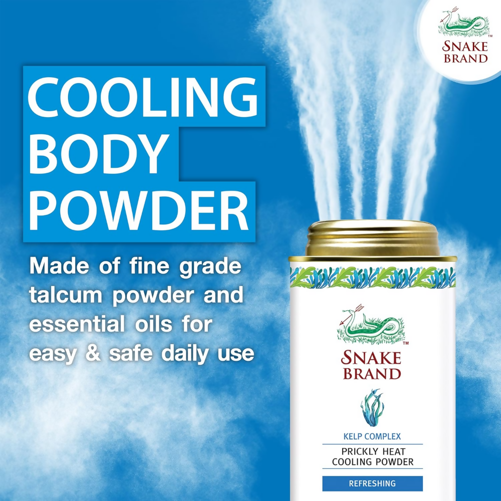 Snake Brand Refreshing Kekp Complex Prickly Heat Cooling Talcum Powder | Grocsy