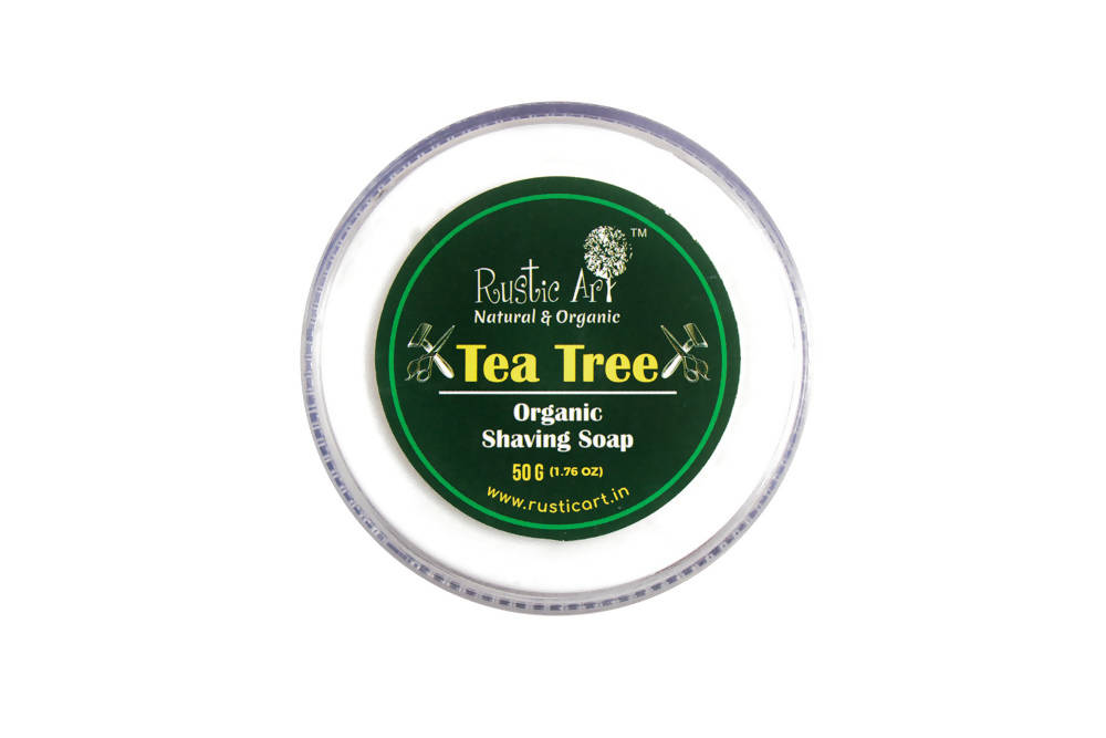 Rustic Art Tea Tree Organic Shaving Soap | Grocsy