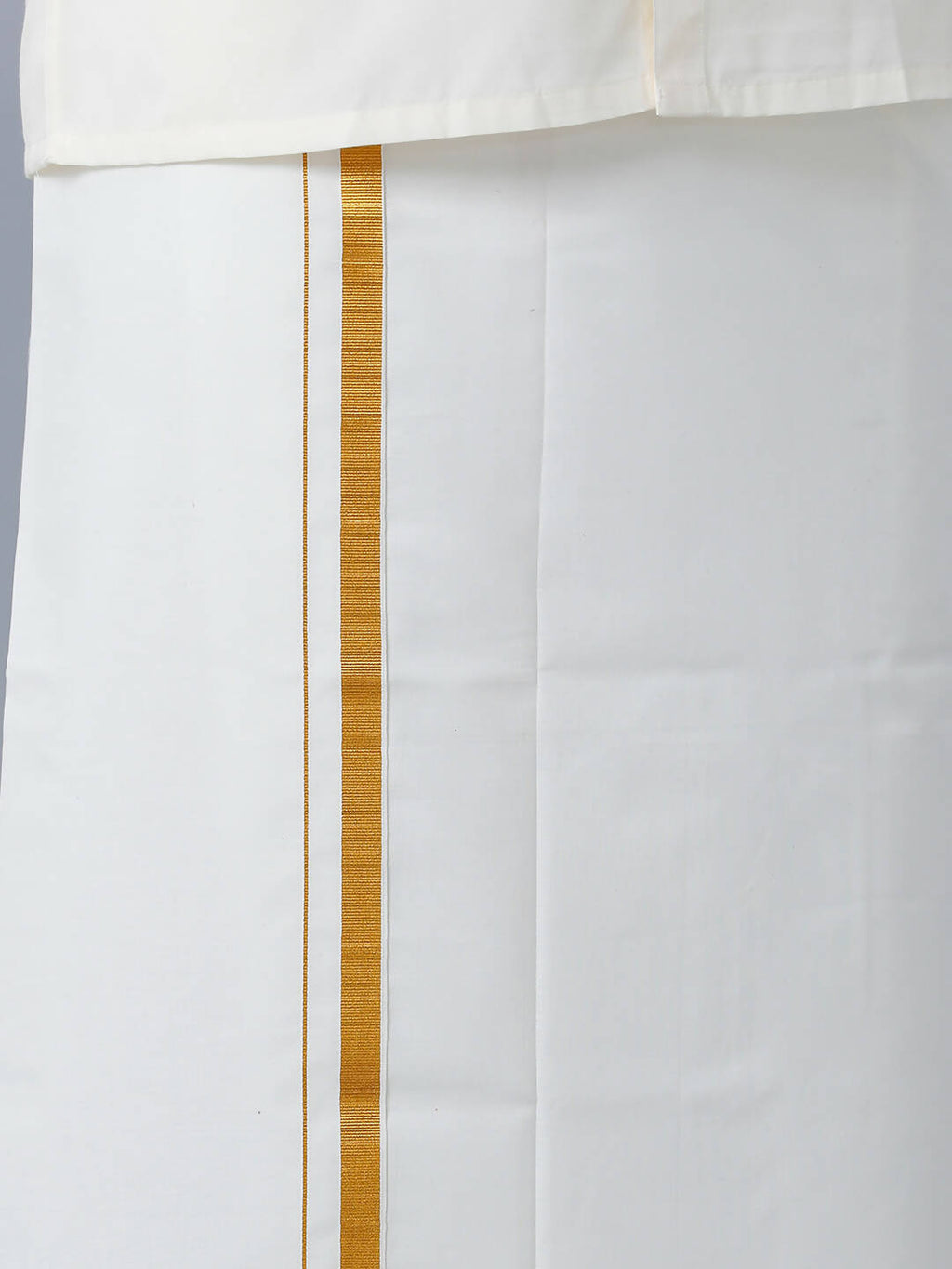 Ramraj Cotton Premium Wedding Cream Readymade Dhoti, Shirt & Towel Set Dhanvanthri | Grocsy