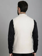 Even Apparels Nehru Jacket With Welt Pockets - Off White | Grocsy