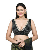 Joban Fashion Women's Dark Green Embroidered Stitched Blouse | Grocsy