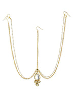 Gold-Polished Kundan Mathapatti - Ruby Raang | Grocsy