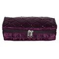 Asmaani 7 Pocket Wine Satin Jewellery Kit | Grocsy