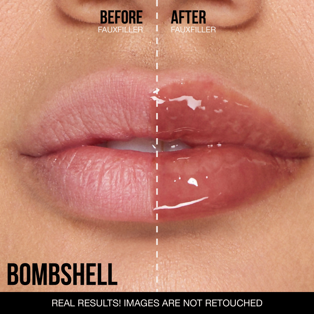 Huda Beauty Faux Filler Extra Shine Lip Gloss - Bombshell | Grocsy