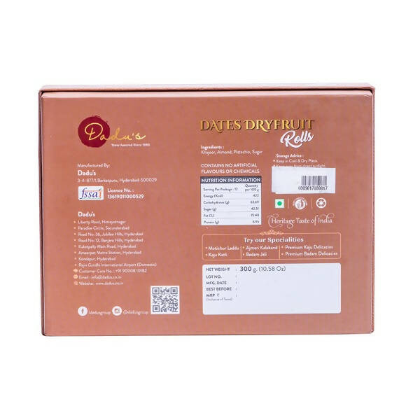 Dadu's Dates Dryfruit Roll | Grocsy