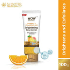 WOW Skin Science Vitamin C + Hyaluronic Acid Brightening Face Scrub For Gently Exfoliates, Smoothens Skin Texture | Grocsy