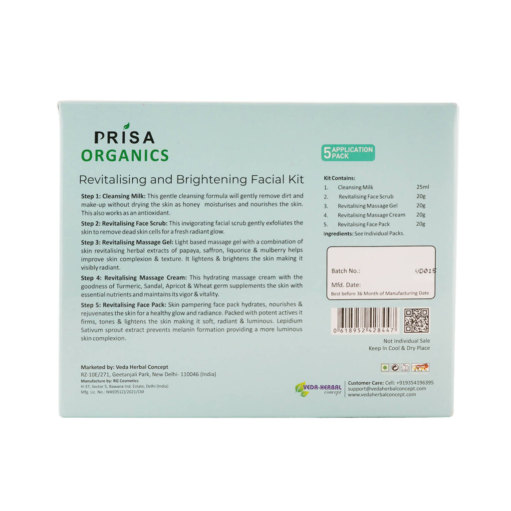 Prisa Organics Whitening Facial Kit | Grocsy